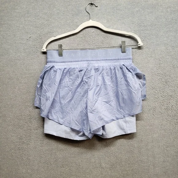 Varley Women Activewear Shorts Small Blue Kallin Woven Running - Picture 8 of 10